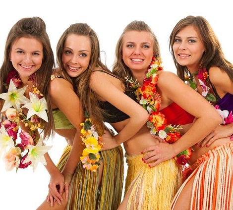 Disfraz de hawaianas …  Disfraces de halloween para mujeres, Disfraz  despedida de soltera, Trajes hawaianos