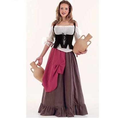disfraces medievales campesina falda volante