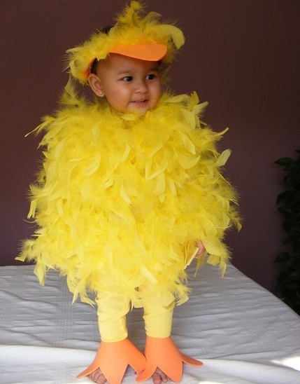 disfraz casero bebe pollito