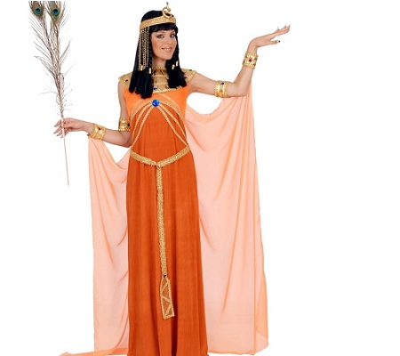 disfraz egipcio mujer naranja