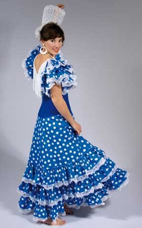 flamenca mujer azul