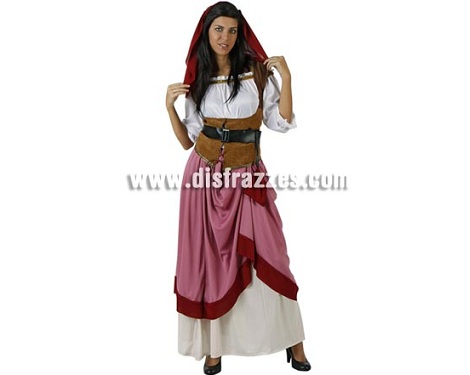 disfraces medievales baratos mujer rosa
