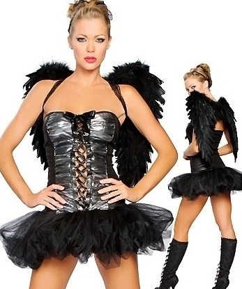 disfraces halloween sexys angel negro