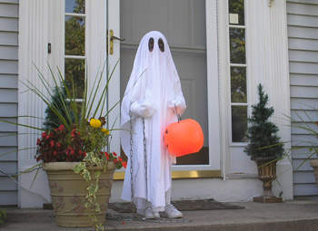 disfraz halloween niño casero fantasma