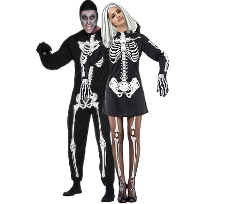 7 disfraces parejas halloween esqueletos