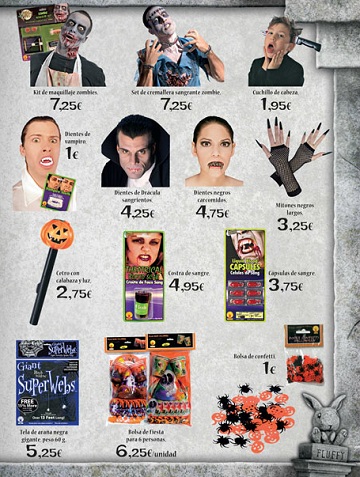 Catalogo El Corte Inglés Halloween 2012 accesorios