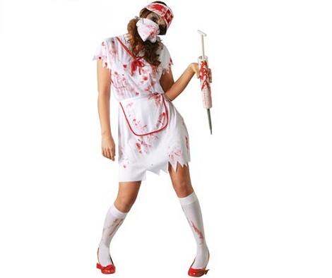 disfraces halloween chica enfermera zombie