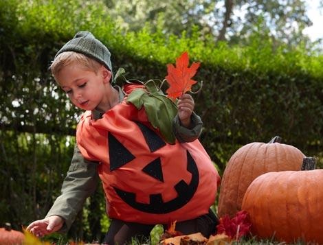 disfraces halloween niños calabaza naranja