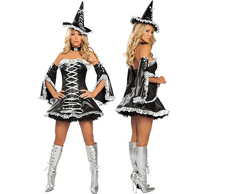 disfraces Halloween sexys mujer bruja negra