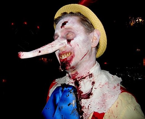 disfraz de pinocho zombie halloween 