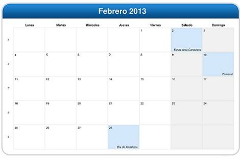 Calendario febrero 2013 jpg - Imagui