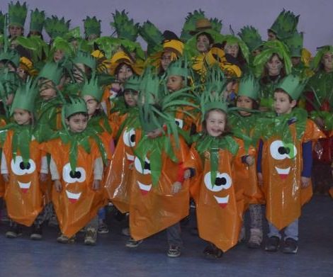 hacer disfraces caseros para colegios zanahorias