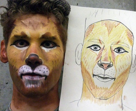 como hacer un maquillaje de leon o tigre