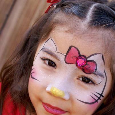 pintacaras fáciles para niños Hello Kitty